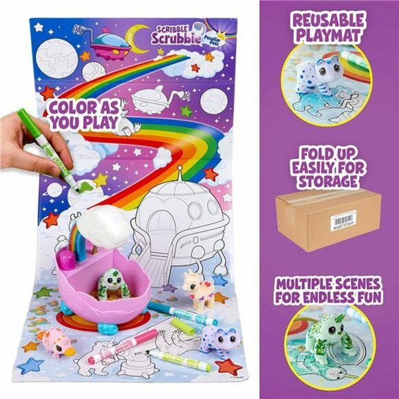 Scribble Scrubbie Rainbow Tub Set, Coloring Toys & Gifts for Kids, Ages 3+ - Picture 5 of 6